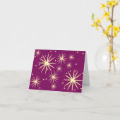 Carte de note de conception du milieu du siècle (Fleur jaune)