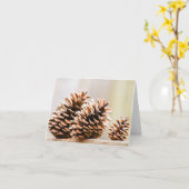 Carte de note de cônes de pin (Fleur jaune)