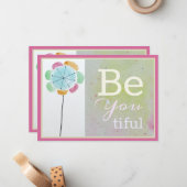 Carte de note de confirmation (Devant/Arrière en situation)