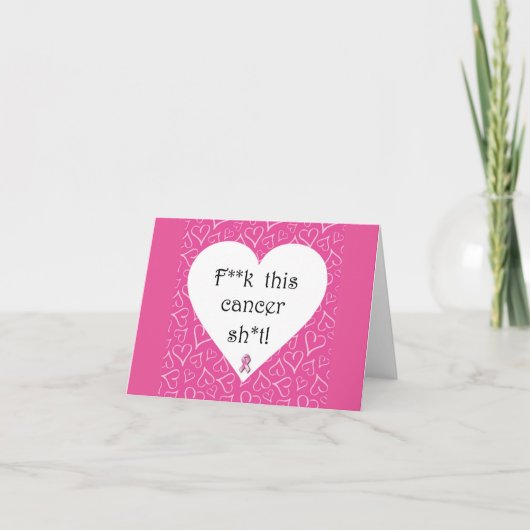 Carte de note de conscience de cancer du sein, (Devant)