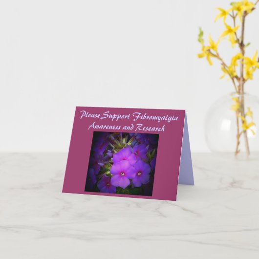 Carte de note de conscience de fibromyalgie (Fleur jaune)
