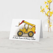 Carte de note de construction de levage (Fleur jaune)