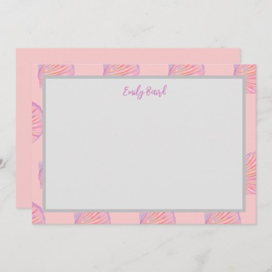 Carte de note de coquillage (Devant / Derrière)