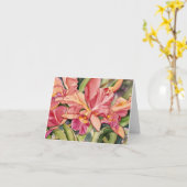 carte de note de corail d'orchidée 2,95 (Fleur jaune)