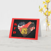 Carte de note de corps de sapeurs-pompiers (Fleur jaune)