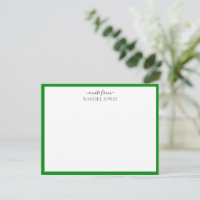 Carte de note de correspondance moderne "A Note Fr