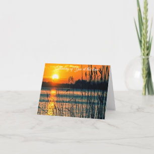 Carte de note de coucher de soleil personnalisable