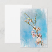 Carte de note de couleur d'aquarelle (Devant / Derrière)