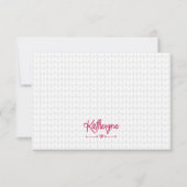 Carte de note de coupure de Knit personnalisée ros (Devant)