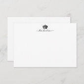 Carte de note de couronne Vintage personnalisée (Devant / Derrière)