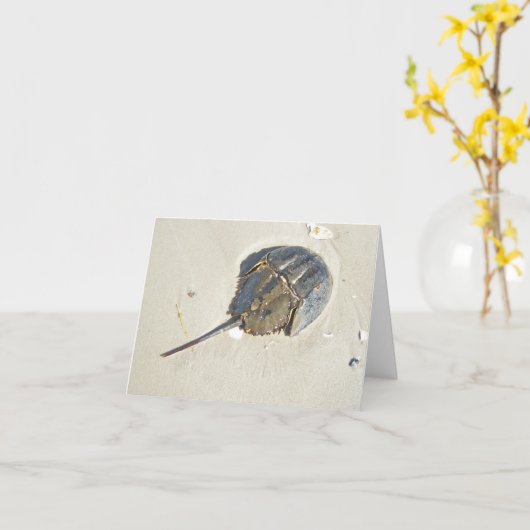 Carte de note de crabe en fer à cheval (Fleur jaune)