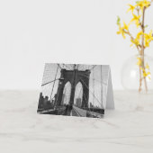 Carte de note de croisement de pont de Brooklyn (Fleur jaune)