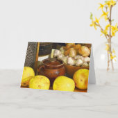 Carte de note de cuisine du pays (Fleur jaune)