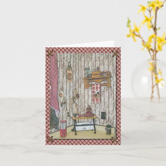 Carte de note de cuisine vintage (Fleur jaune)