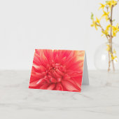 Carte de note de dahlia (Fleur jaune)