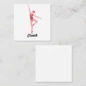 Carte de note de danse de ballerine – Ballet perso (Devant / Derrière)