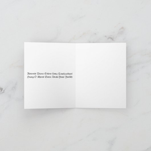 Carte de note de déesse de lune (Intérieur)