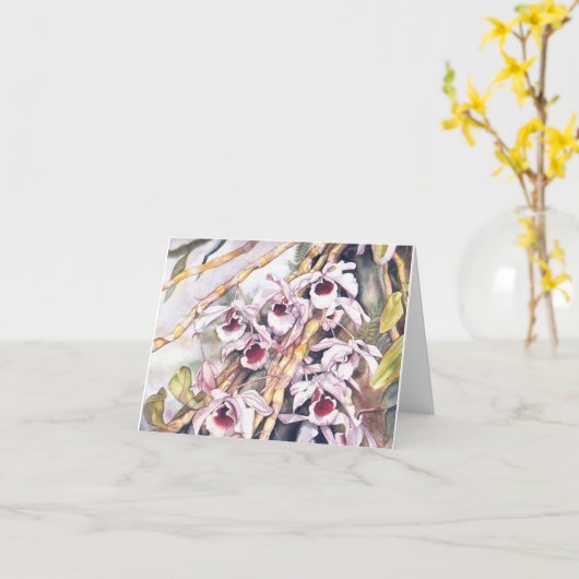 Carte de note de Dendrobiums 2,95 (Fleur jaune)