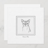 Carte de note de dessin classique de chaloupe de c (Devant / Derrière)