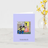 Carte de note de dessin humoristique pour chien Ne (Fleur jaune)