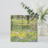 Carte de note de devis fleur sauvage (Debout devant)