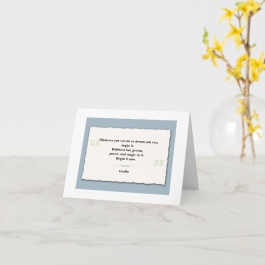 Carte de note de devis Inspiration - Papier déchir (Fleur jaune)