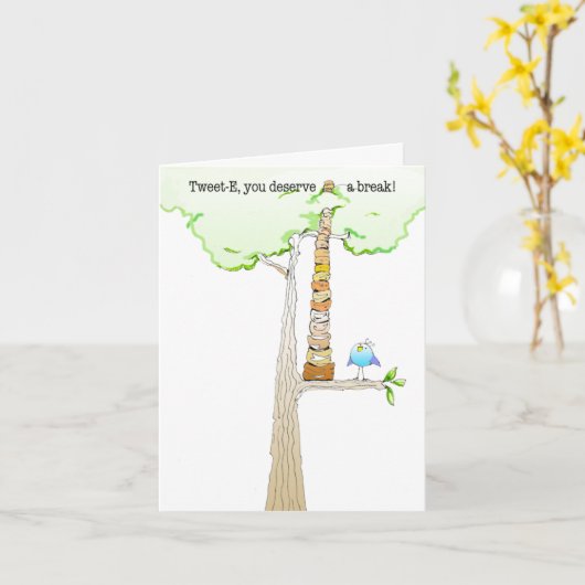 Carte de note d'E. Doodle de bip (Fleur jaune)