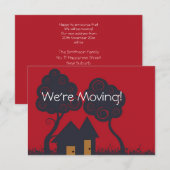 Carte de note de Faire-part du déménagement (Devant / Derrière)