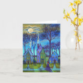 Carte de note de fantômes de cheminée (Fleur jaune)