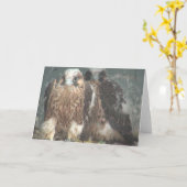 Carte de note de faucon (Fleur jaune)