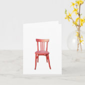 Carte de note de fauteuil rouge (Fleur jaune)