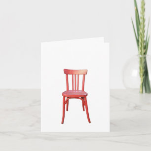 Carte de note de fauteuil rouge