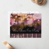 Carte de note de fête de la veille de la nouvelle  (Devant/Arrière en situation)