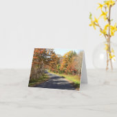 Carte de note de feuillage d'automne (Fleur jaune)