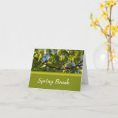 Carte de note de fin de printemps des feuilles de  (Fleur jaune)