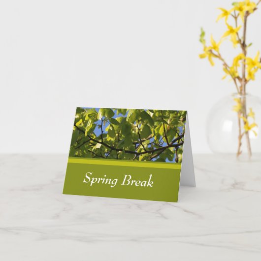 Carte de note de fin de printemps des feuilles de (Fleur jaune)