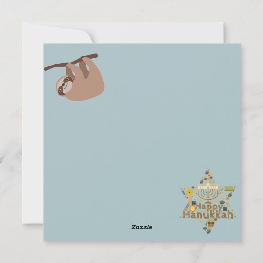 Carte de note de fin d'espace Hanoukka (Dos)