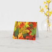 Carte de note de Foiliage de chute (Fleur jaune)