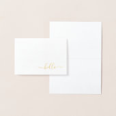 Carte de note de fond blanc Hello (Affichage)