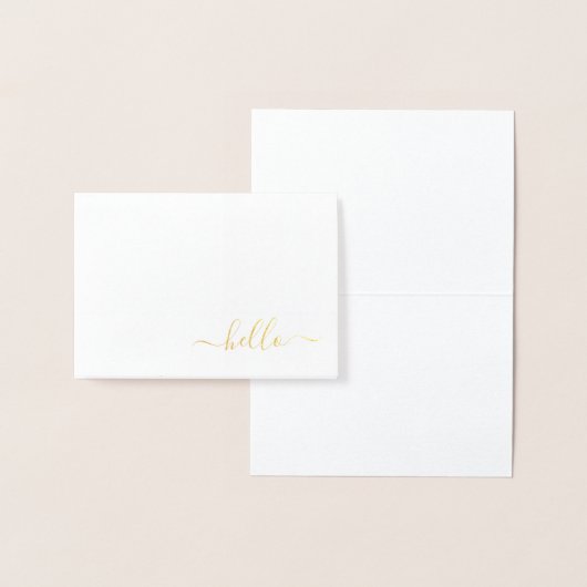 Carte de note de fond blanc Hello (Affichage)