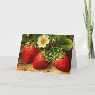 Carte de note de fraises
