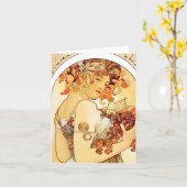 Carte de note de "fruit" d'Alphonse Mucha (Fleur jaune)