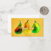 Carte de note de fruit vert à l'eau poire (Devant/Arrière en situation)