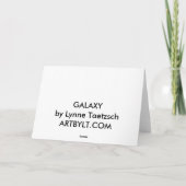 Carte de note de galaxie (Dos)