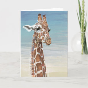 Carte de note de girafe