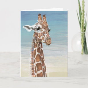 Carte de note de girafe
