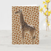 Carte de note de girafe (Fleur jaune)