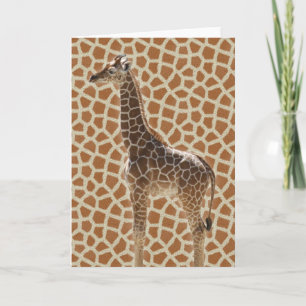 Carte de note de girafe