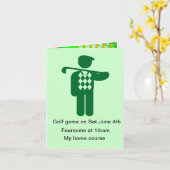 Carte de note de golf (Fleur jaune)
