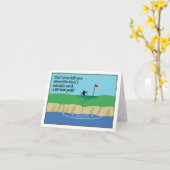 Carte de note de golf comique (Fleur jaune)